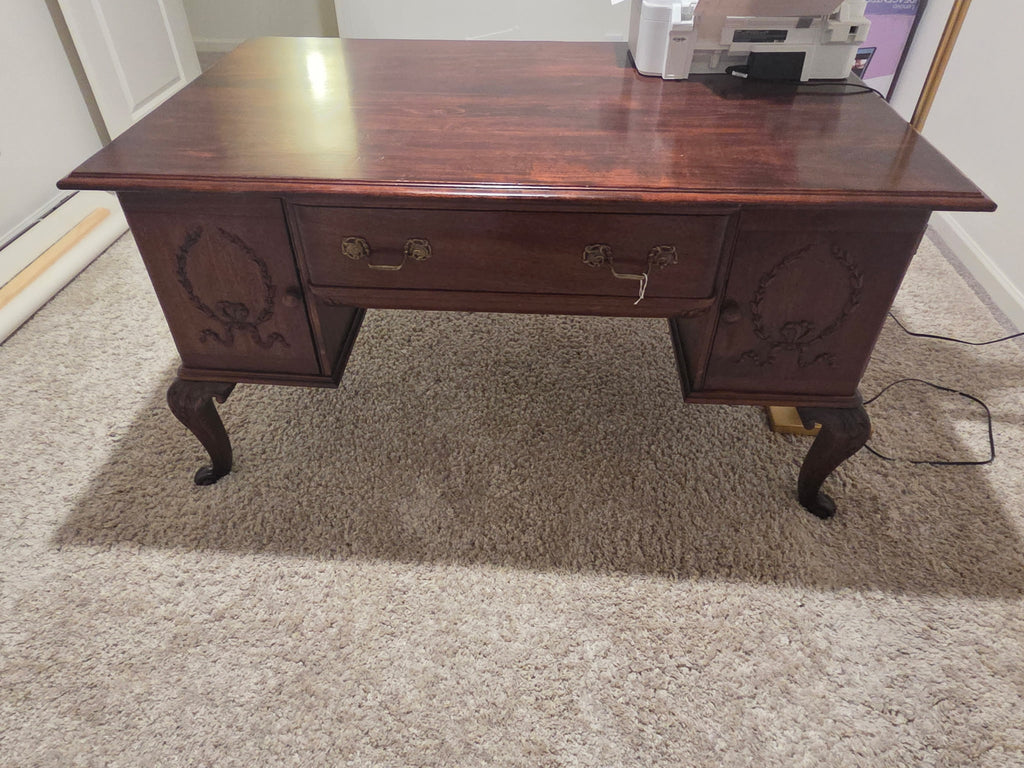 Double Sided Antique Law Desk